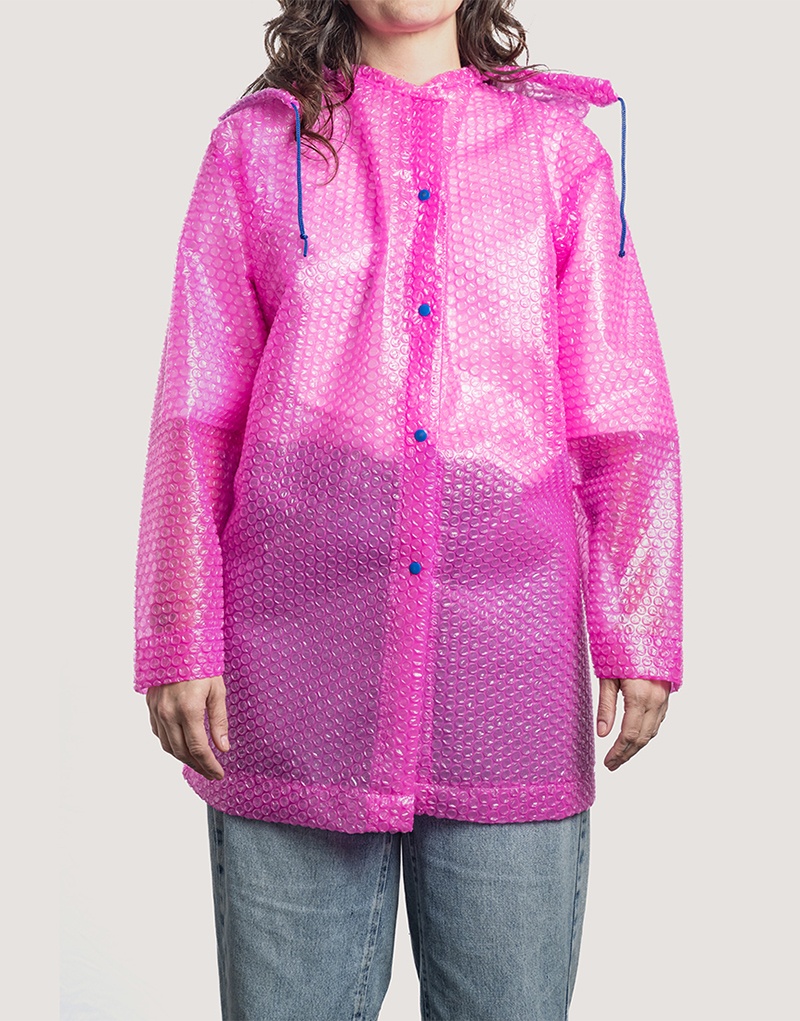 Capa de Chuva com Textura Bolhas